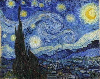 Quadro clássico Noite Estrelada - Van Gogh