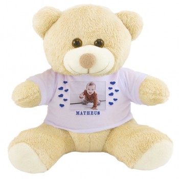 Ursinho de pelúcia personalizado com foto