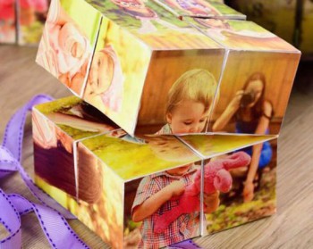 Cubo mágico com fotos