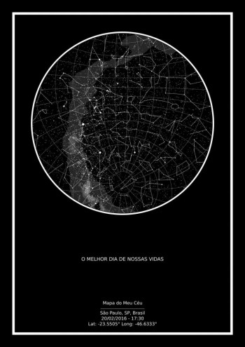 Mapa das estrelas personalizado