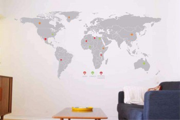 Adesivos de parede para mochileiros