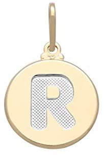 Pingente de medalha com a primeira letra do nome