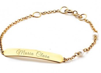 Pulseira com nome gravado
