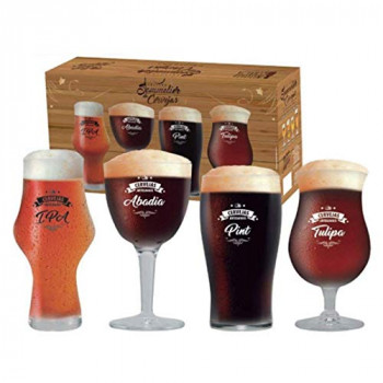 Jogo de copos próprios para cada tipo de cerveja