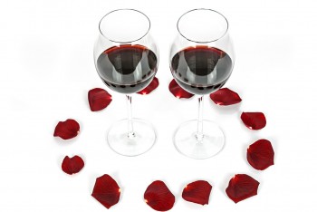 Vinho e taças