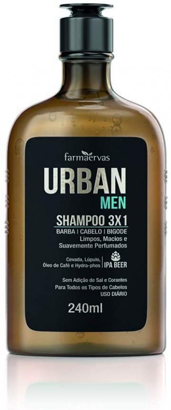 Shampoo masculino para cabelo e barba