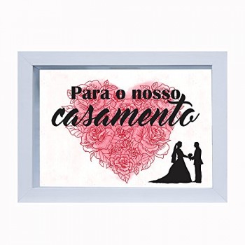 Quadro cofre “Para nosso casamento”