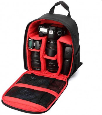 Mochila com compartimentos para a câmera