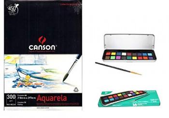 Papel e tinta de aquarela