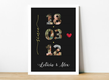 Quadro personalizado – Data de namoro