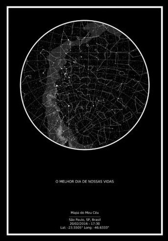 Mapa do céu personalizado