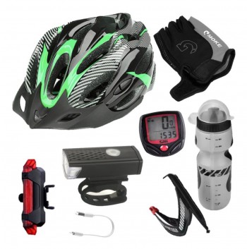 Capacetes e outros acessórios para ciclista