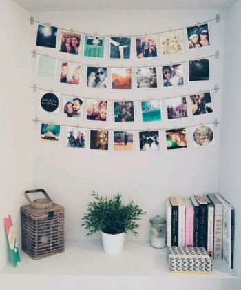 Varal com fotos