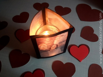 Luminária com fotos