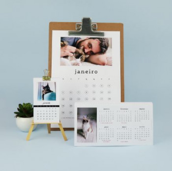 Calendário com foto