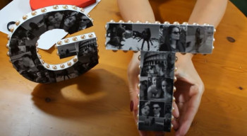 Letras decorativas com fotos