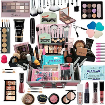Maleta de maquiagem com kit de maquiagem