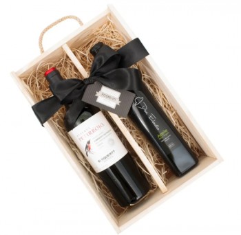 Vinho tinto petirrojo com azeite extravirgem