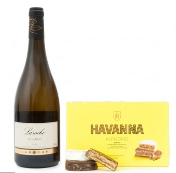 Caixa especial Havanna com vinho branco