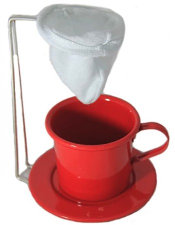 Kit com coador de pano