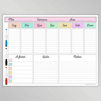 Quadro de planejamento mensal