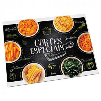 Tábua de vidro para cortes