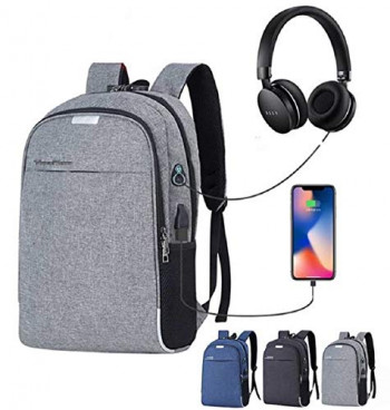 Mochila com entrada para fone de ouvido