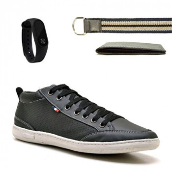 Kit de sapatênis com relógio e carteira