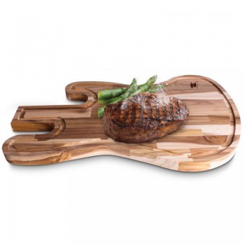 Tábua de churrasco em forma de guitarra/violão