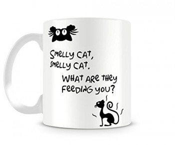 Produto com referência à música &quot;Smelly Cat&quot;