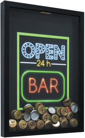 Quadro divertido porta tampinhas