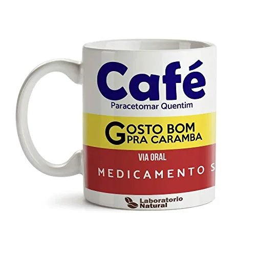 Caneca em formato de caixa de remédio