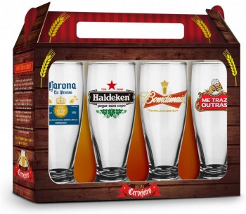 Jogo de copos especiais para cerveja