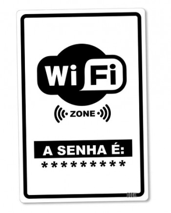 Placa decorativa Senha Wi-Fi