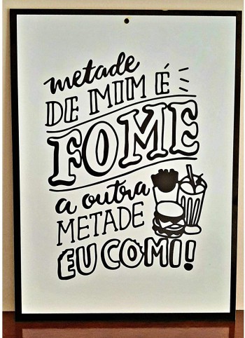Placa para amigo em dieta