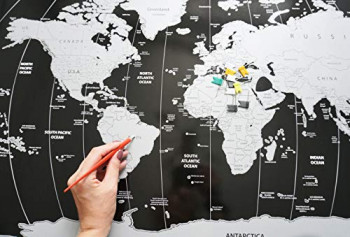 Pôster mapa mundi raspadinha