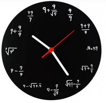 Relógio de parede fórmula de matemática