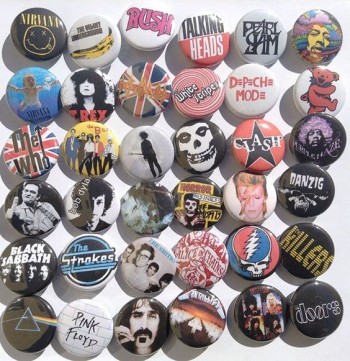 Bottons com o tema rock