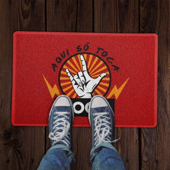 Capacho com tema rock