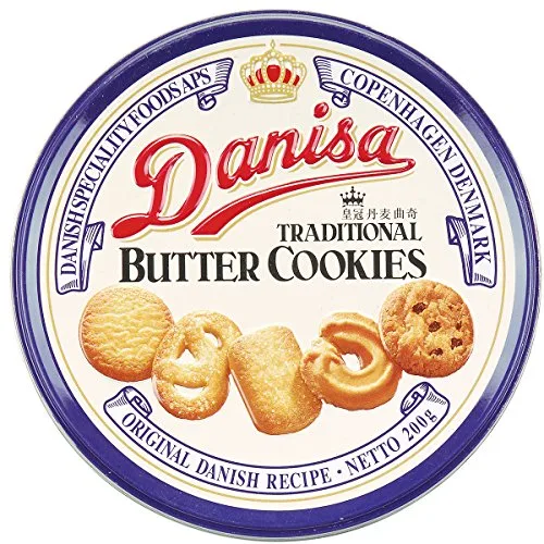 Lata de biscoitos amanteigados