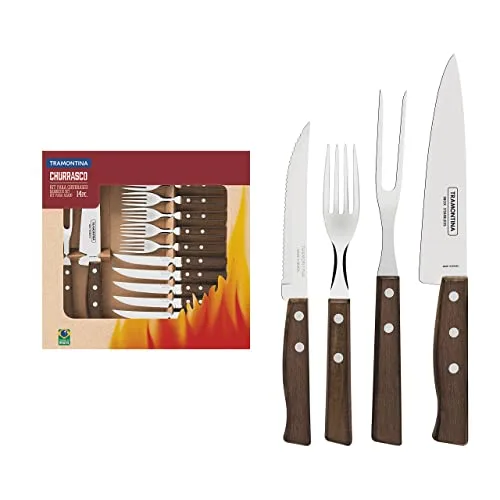 Kit de churrasco com 14 peças