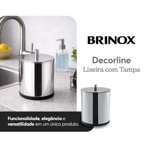 Lixeira compacta de aço inox - foto 2