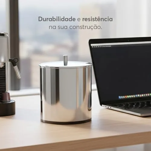 Lixeira compacta de aço inox - foto 3