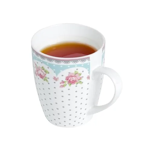 Caneca de porcelana com tampa e filtro