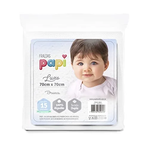 Kit de fraldas luxo brancas
