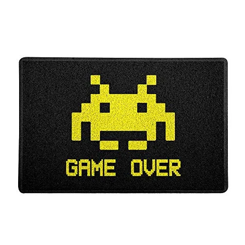 Capacho com frase de videogame