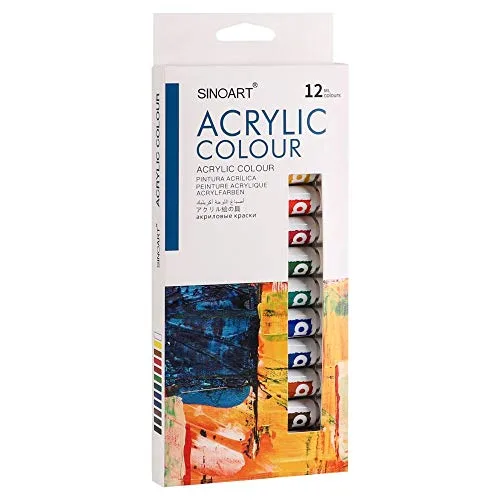 Tinta acrílica em kit de cores