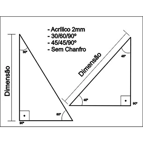 Par de esquadros de acrílico - foto 2