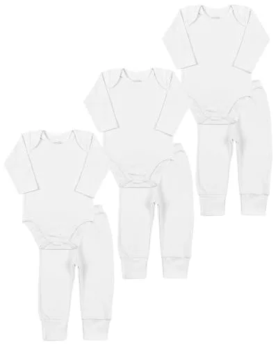 Kit branco de bodies e calças