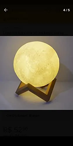 Luminária de lua 3D